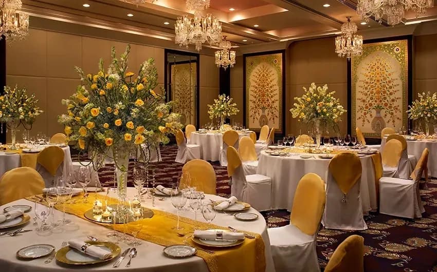 Wedding celebration setting at The Leela Palace Udaipur