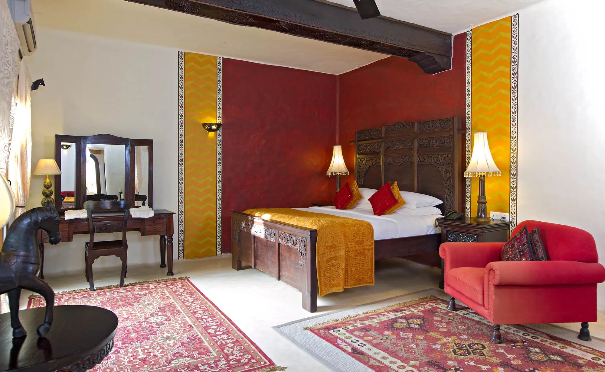Aalishan ground-floor suite with private plunge pool and courtyard at Mihir Garh near Jodhpur