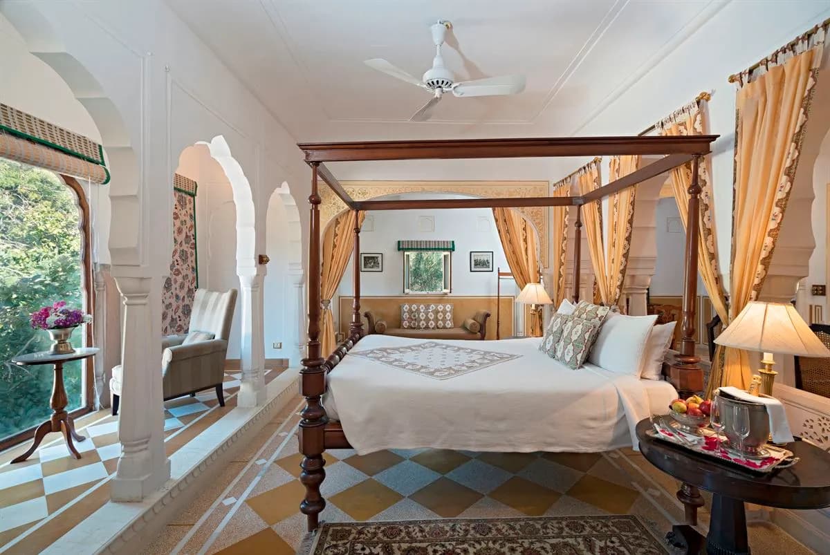 Durbar Hall with hand-painted 250-year-old frescoes for events at Samode Palace Jaipur