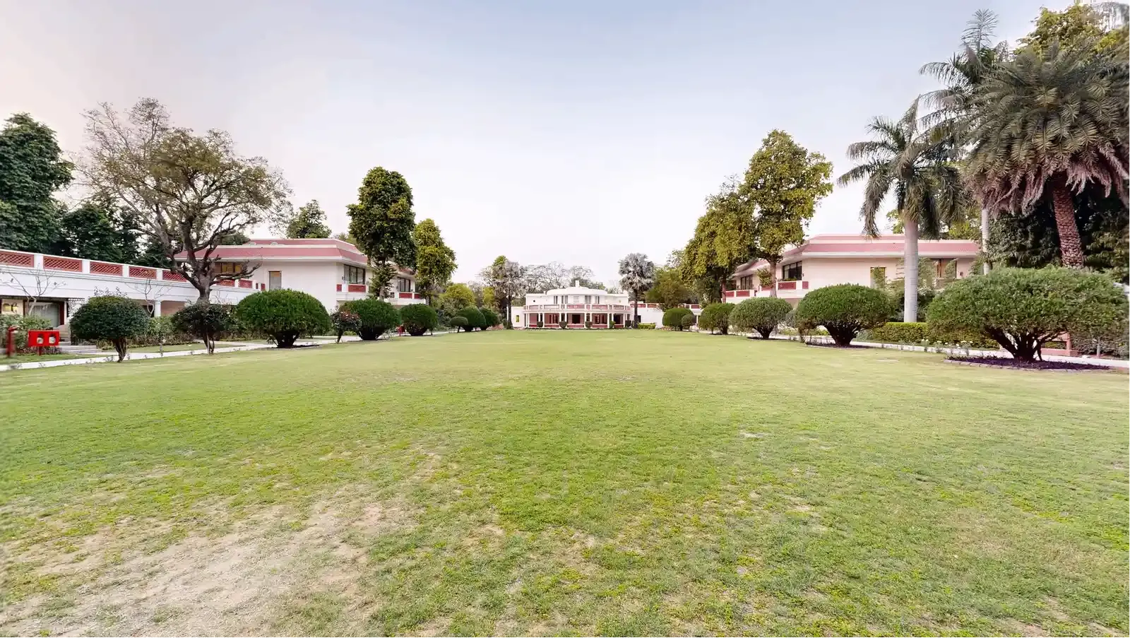 Front Lawn, the largest open wedding lawn at The Maharaja's Lodge Ranthambore