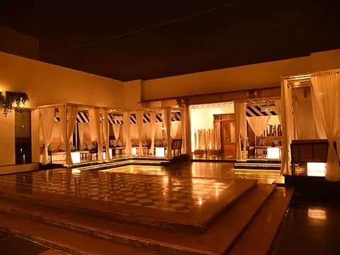 Welcomhotel by ITC Hotels Jodhpur campus and lawns glowing under the Marwar evening sky