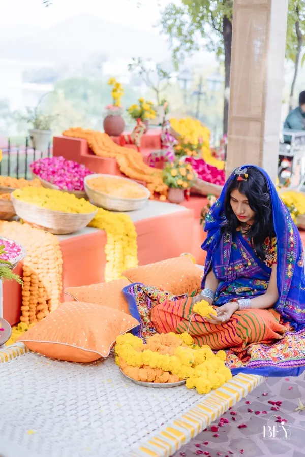 Daytime ceremony moment at a luxury Jaipur palace setting