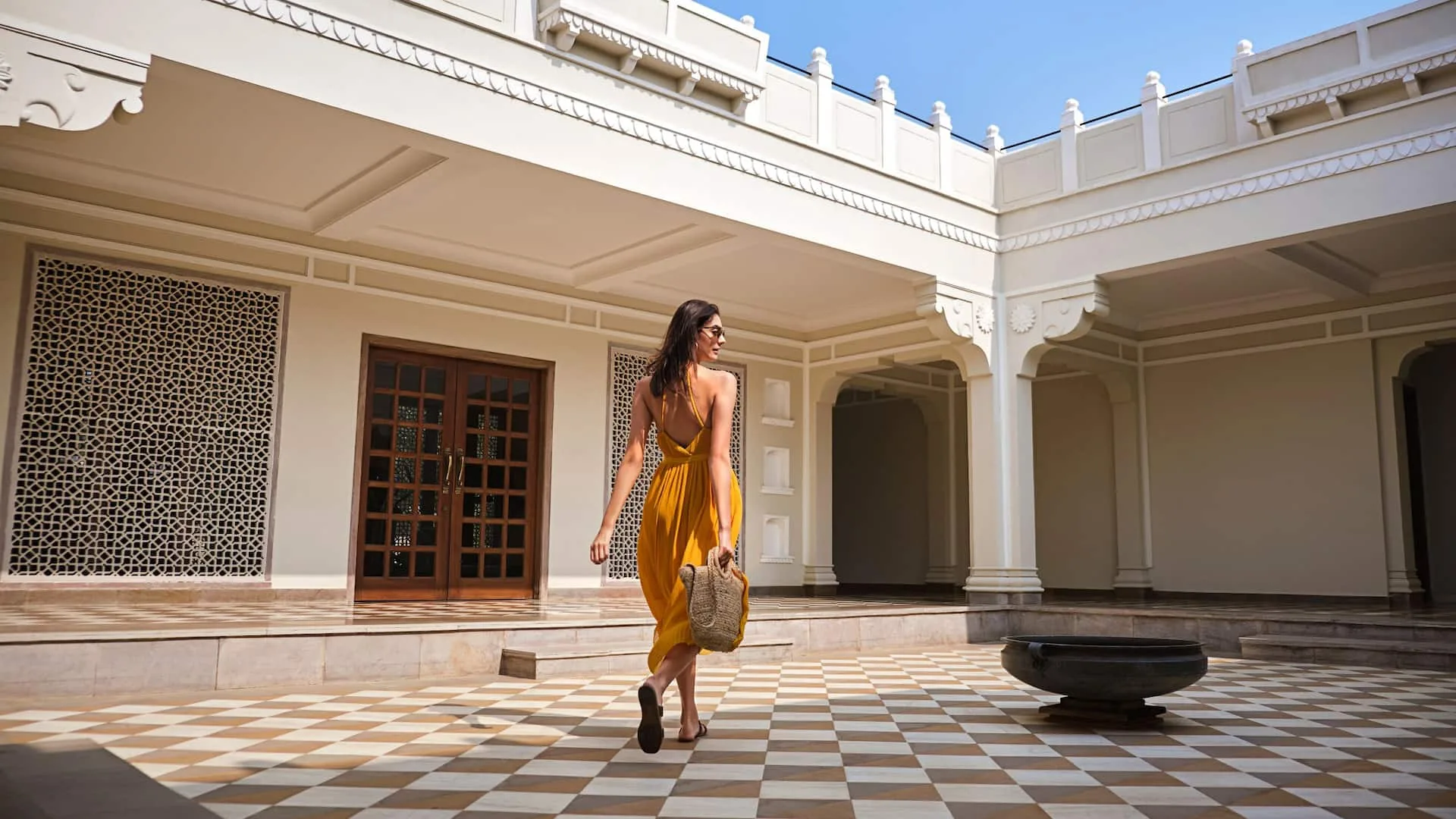Evening wedding function at a heritage venue