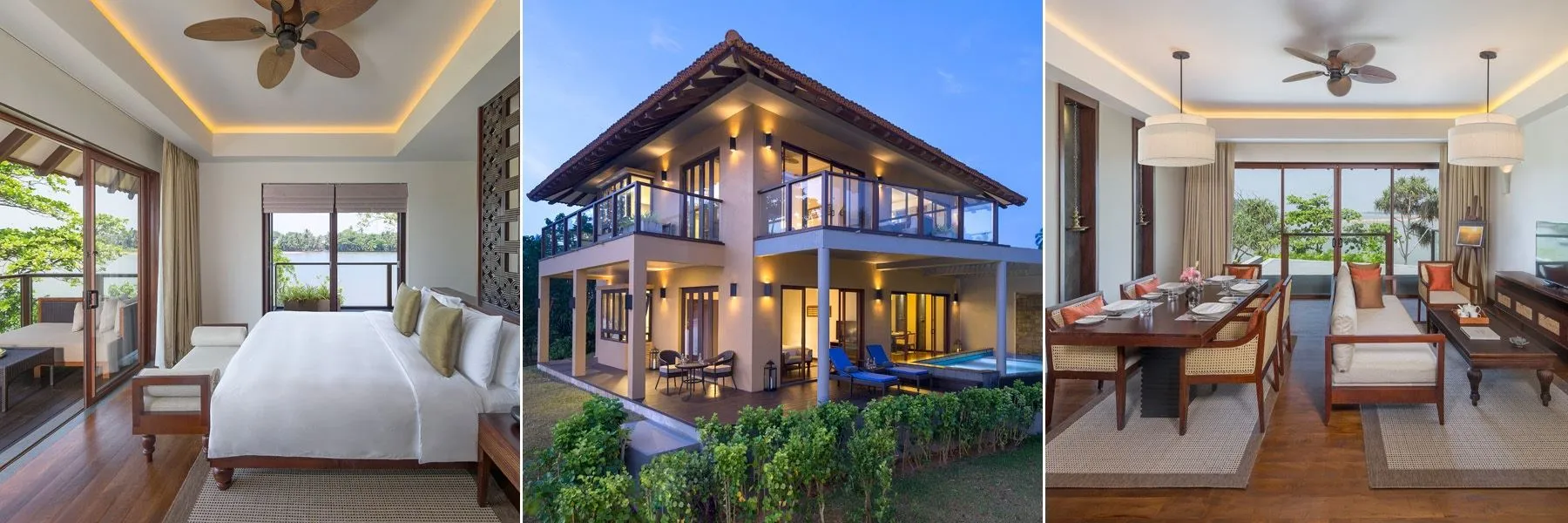 Royal Bawa Villa interiors and private terrace at Anantara Kalutara, Sri Lanka