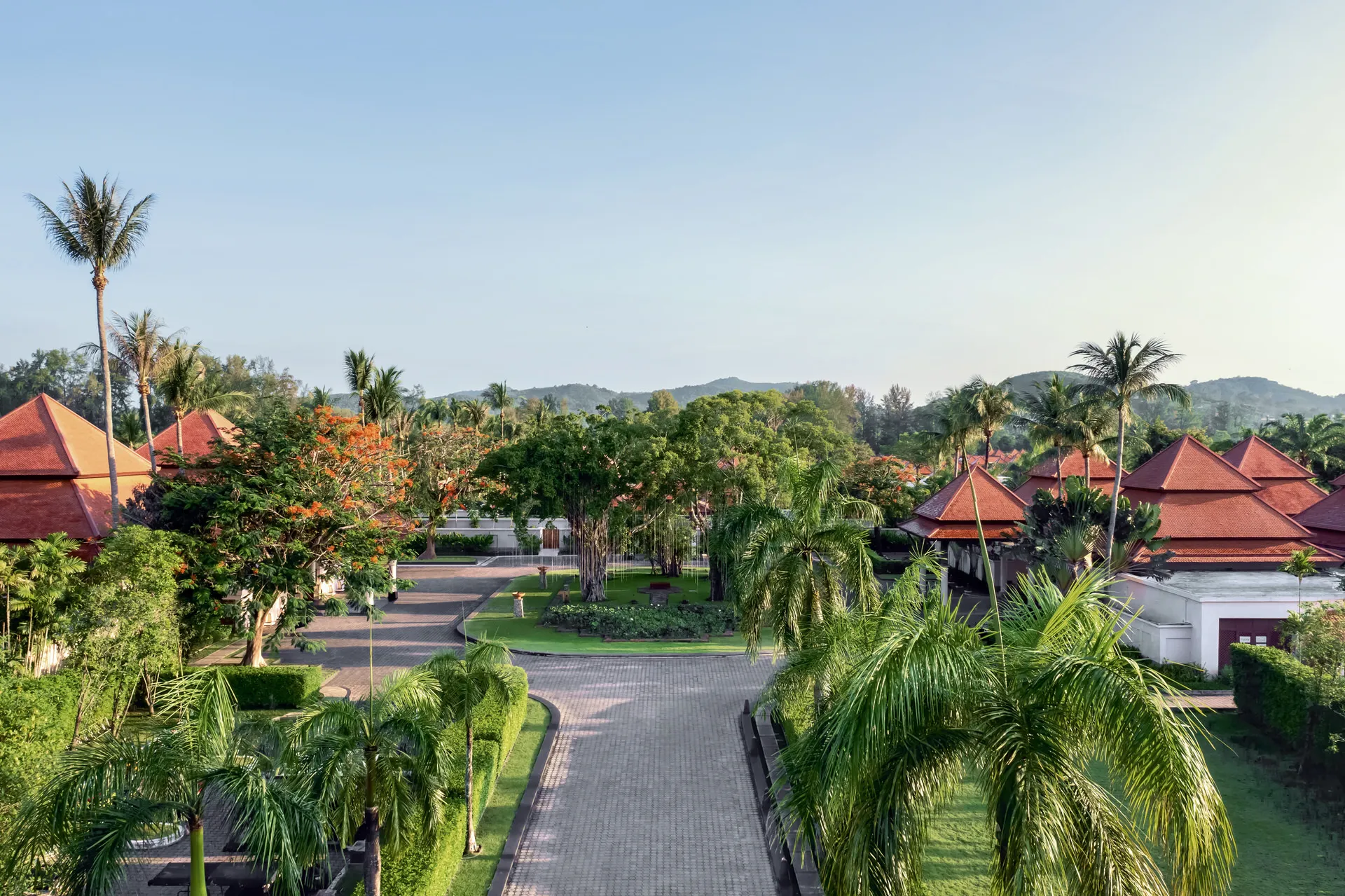 Entrance and arrival lobby of Banyan Tree Phuket lagoon resort, Thailand