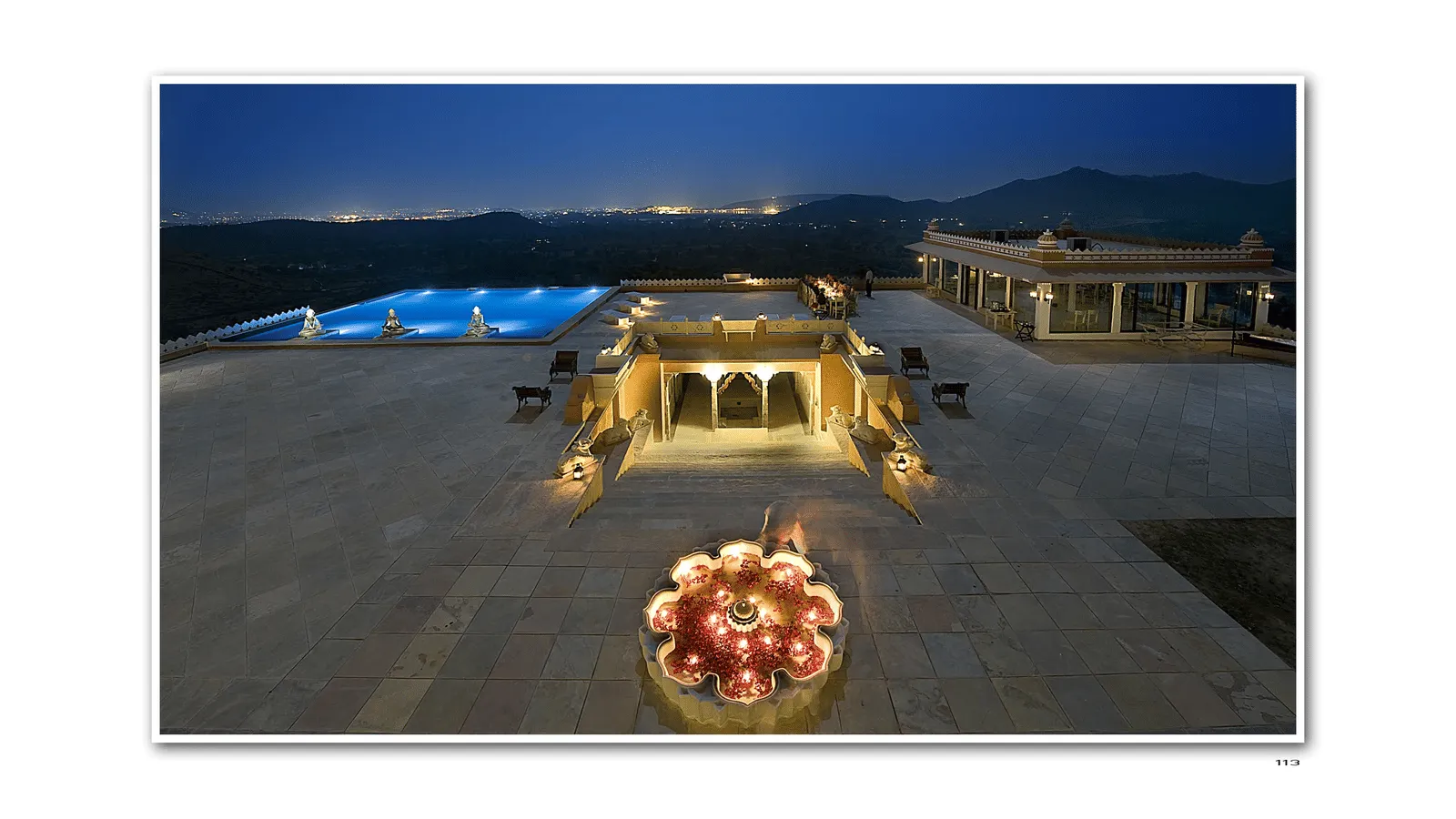 Hilltop palace exterior at Fateh Garh Udaipur
