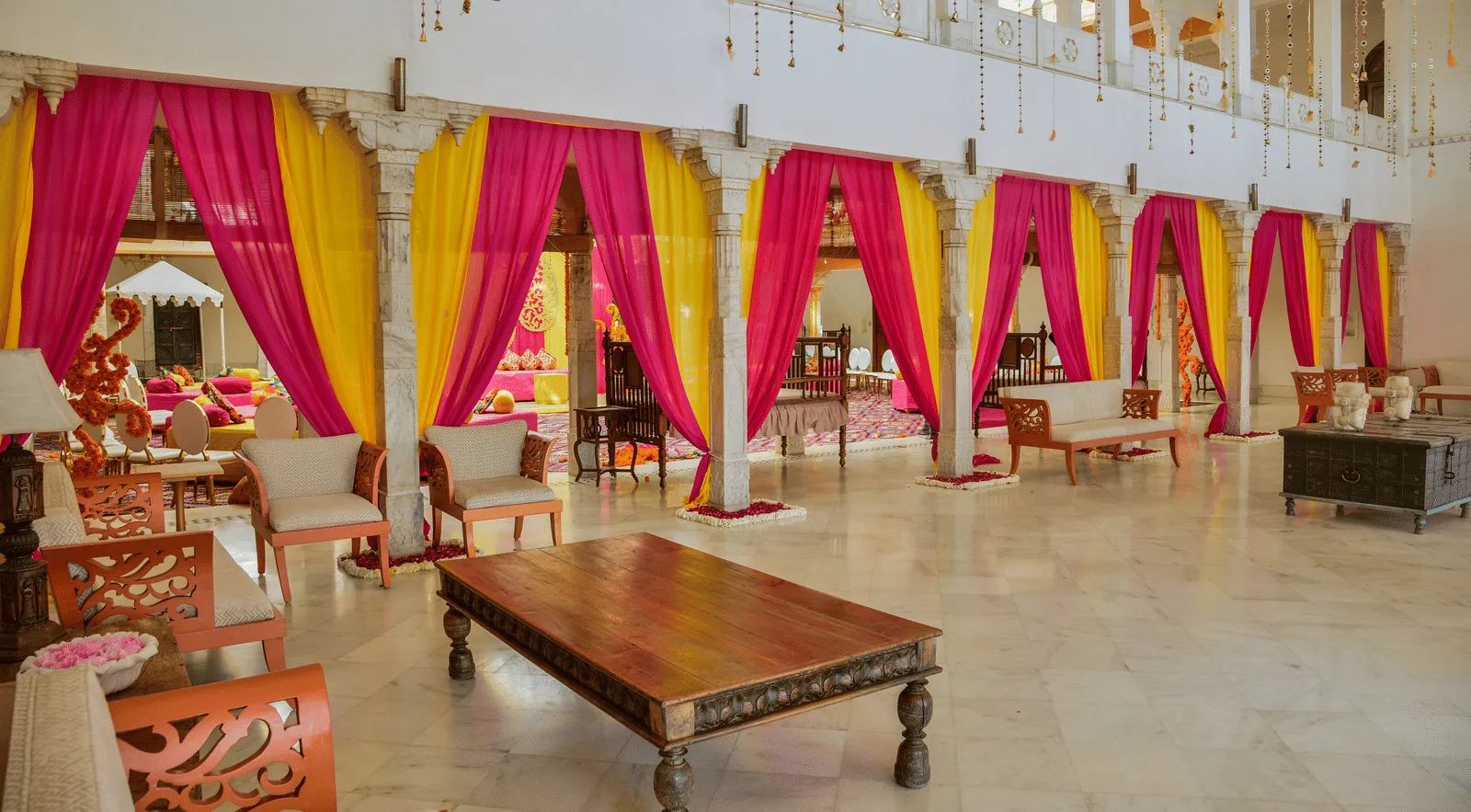 Wedding lounge in Fateh Garh heritage courtyard
