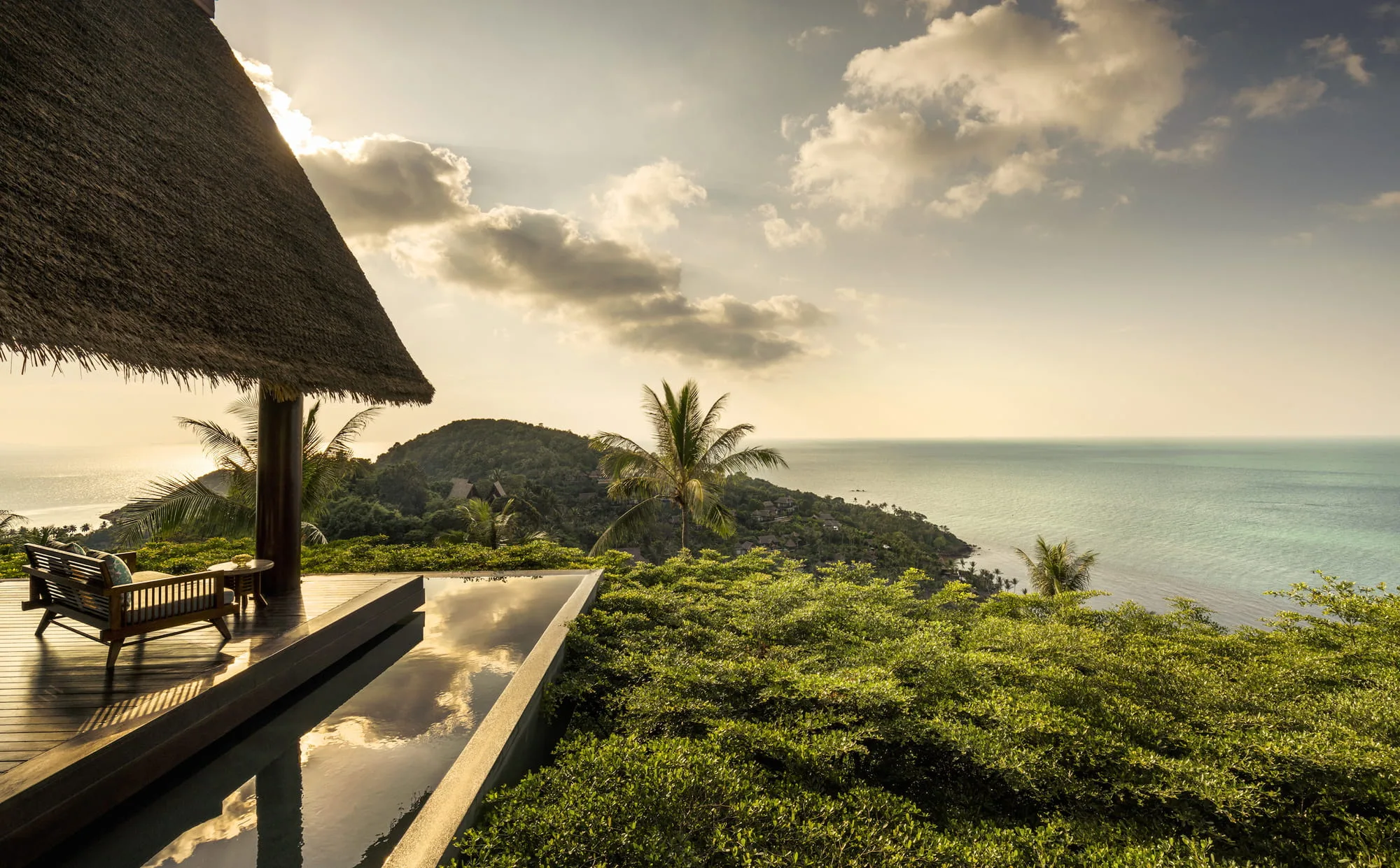 Four Seasons Resort Koh Samui hillside ocean-view pool villa with private infinity pool above Laem Yai Bay and the Gulf of Thailand