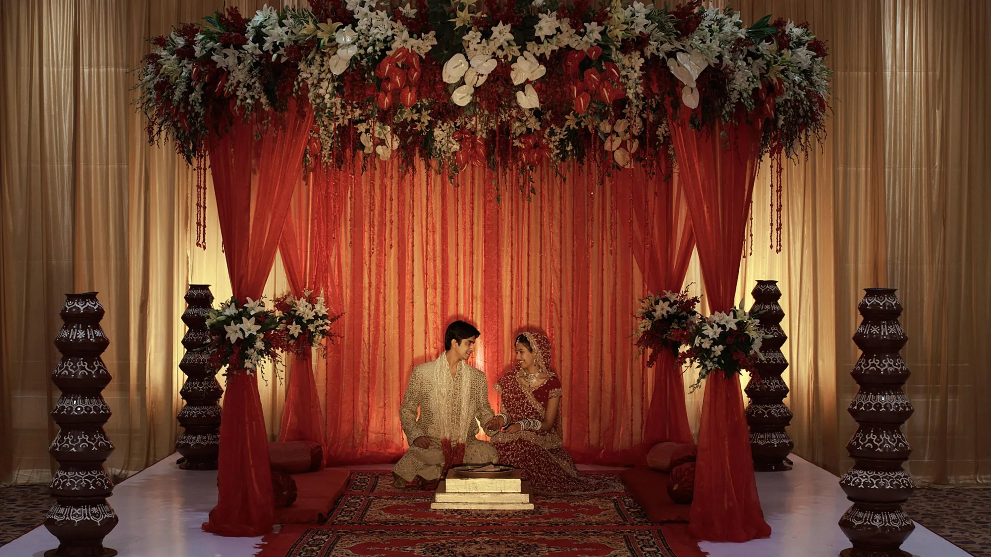 Wedding ceremony setup at Goa Marriott Resort and Spa, Miramar, Panaji