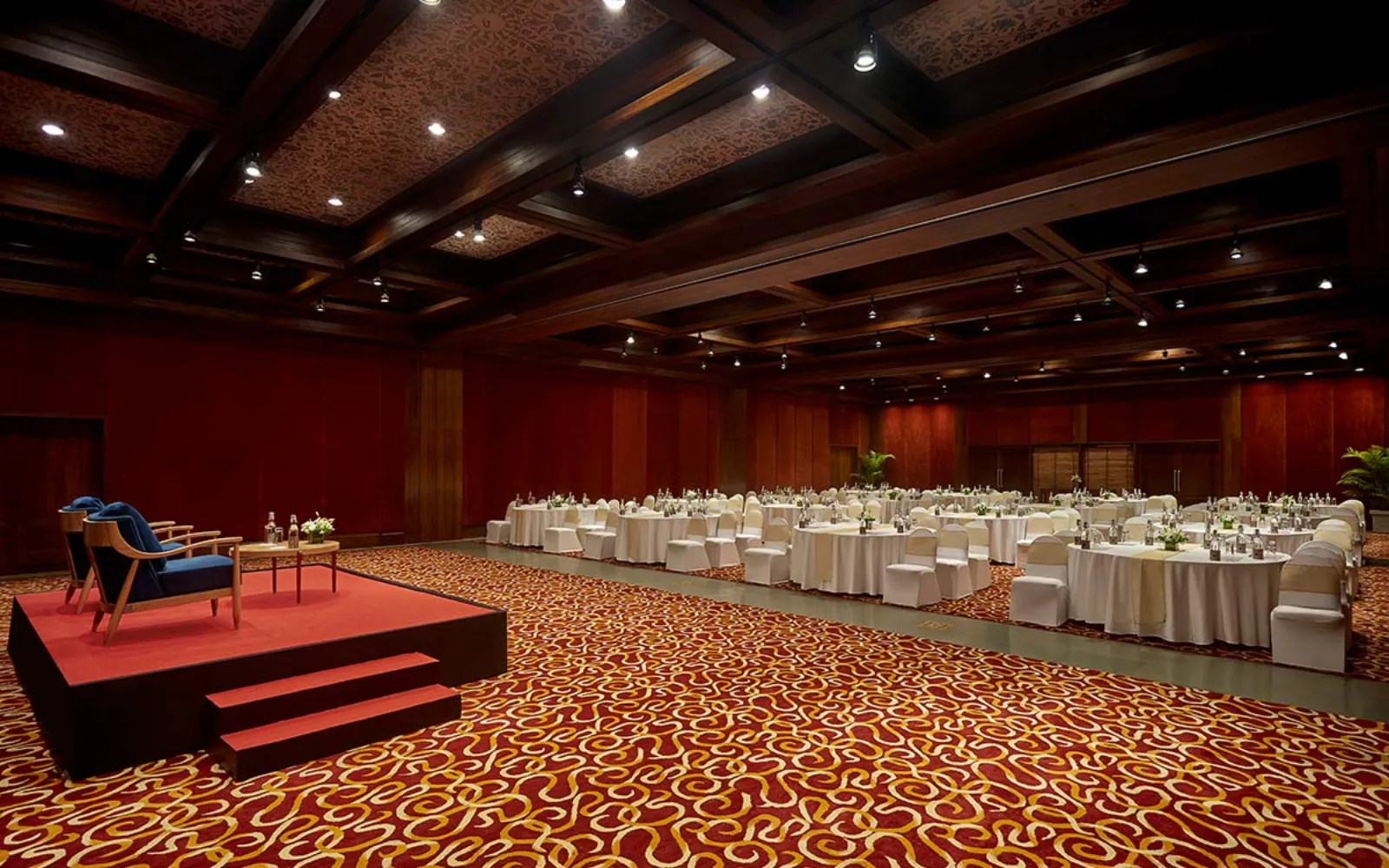 Salcete wood-panelled ballroom at ITC Grand Goa