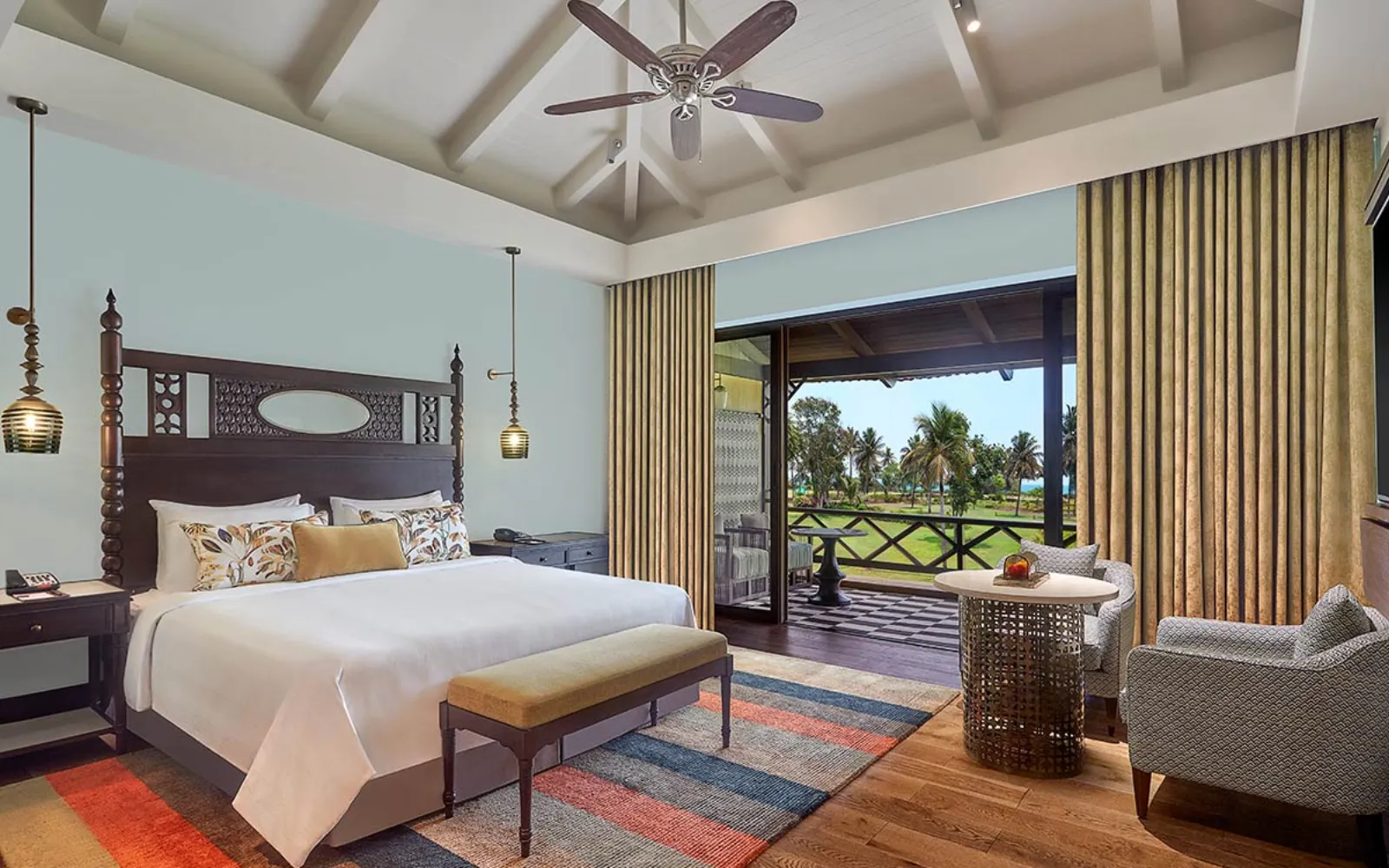 Luxury suite bedroom at ITC Grand Goa, a Luxury Collection Resort and Spa
