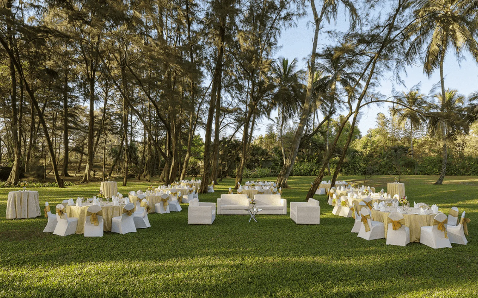 Arossim Beach beachfront ceremony setting at ITC Grand Goa