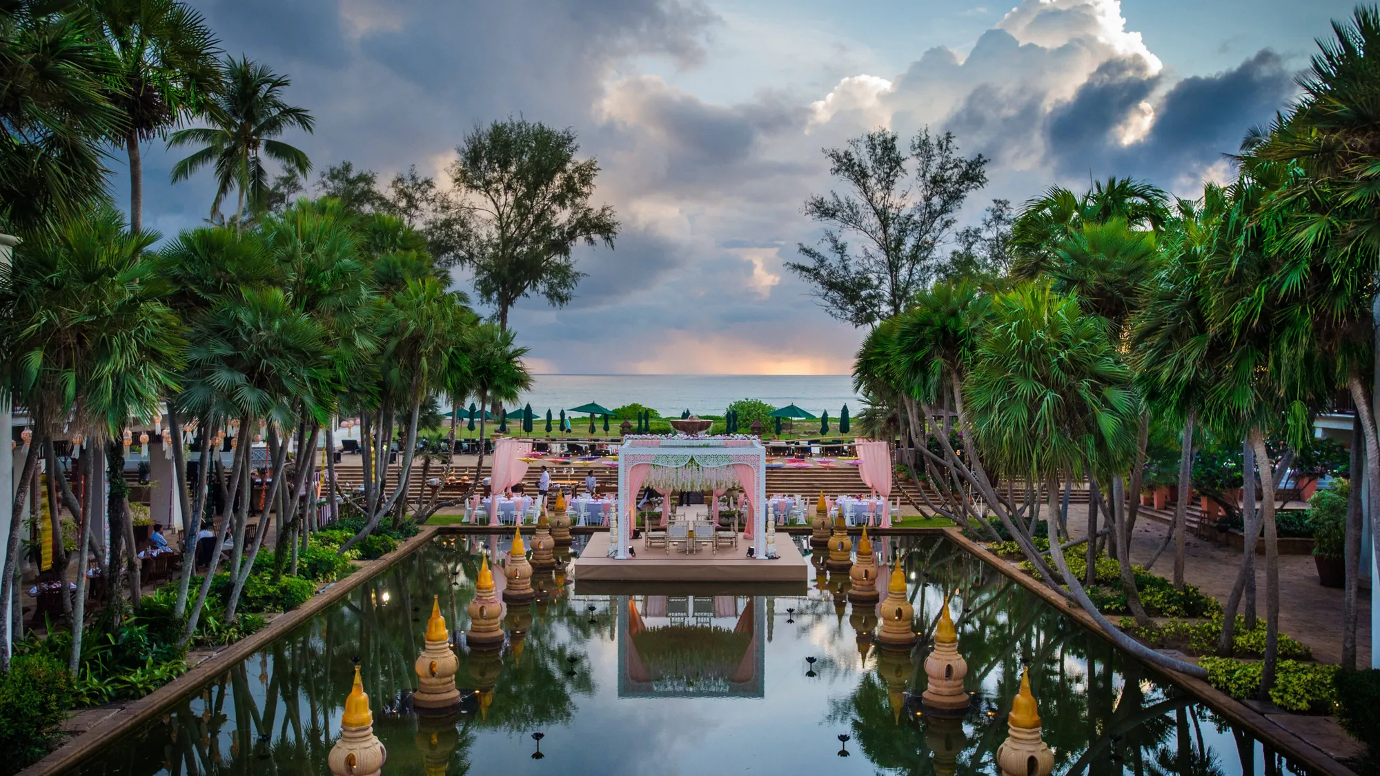 Lotus Pond and reflection-pool gardens at JW Marriott Phuket Resort & Spa, Mai Khao