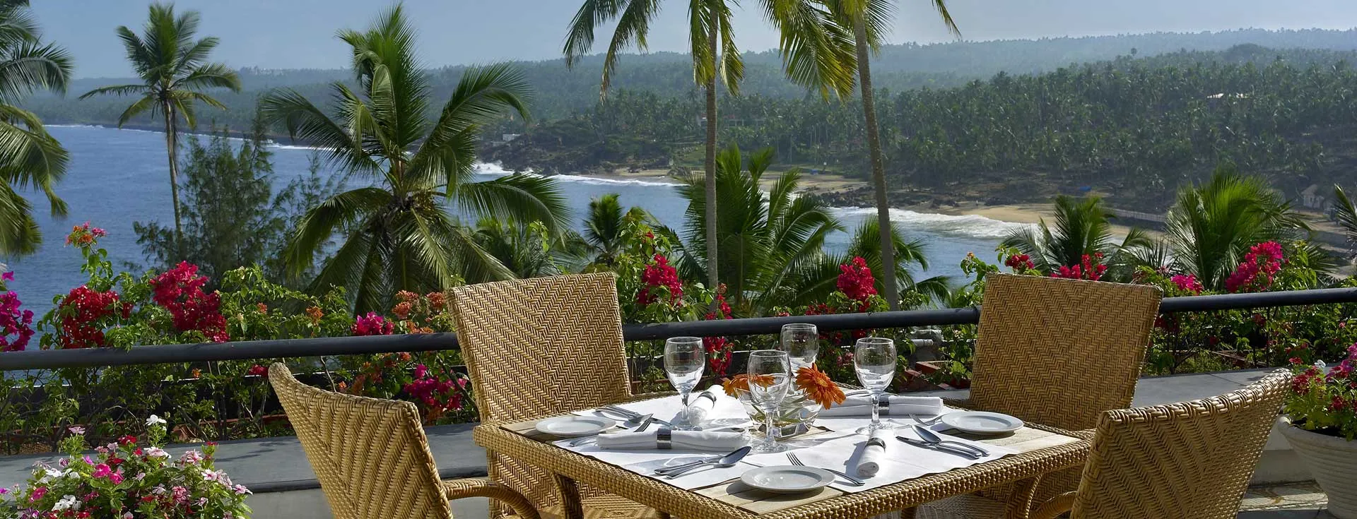 Kovalam coastline viewed from The Leela terrace