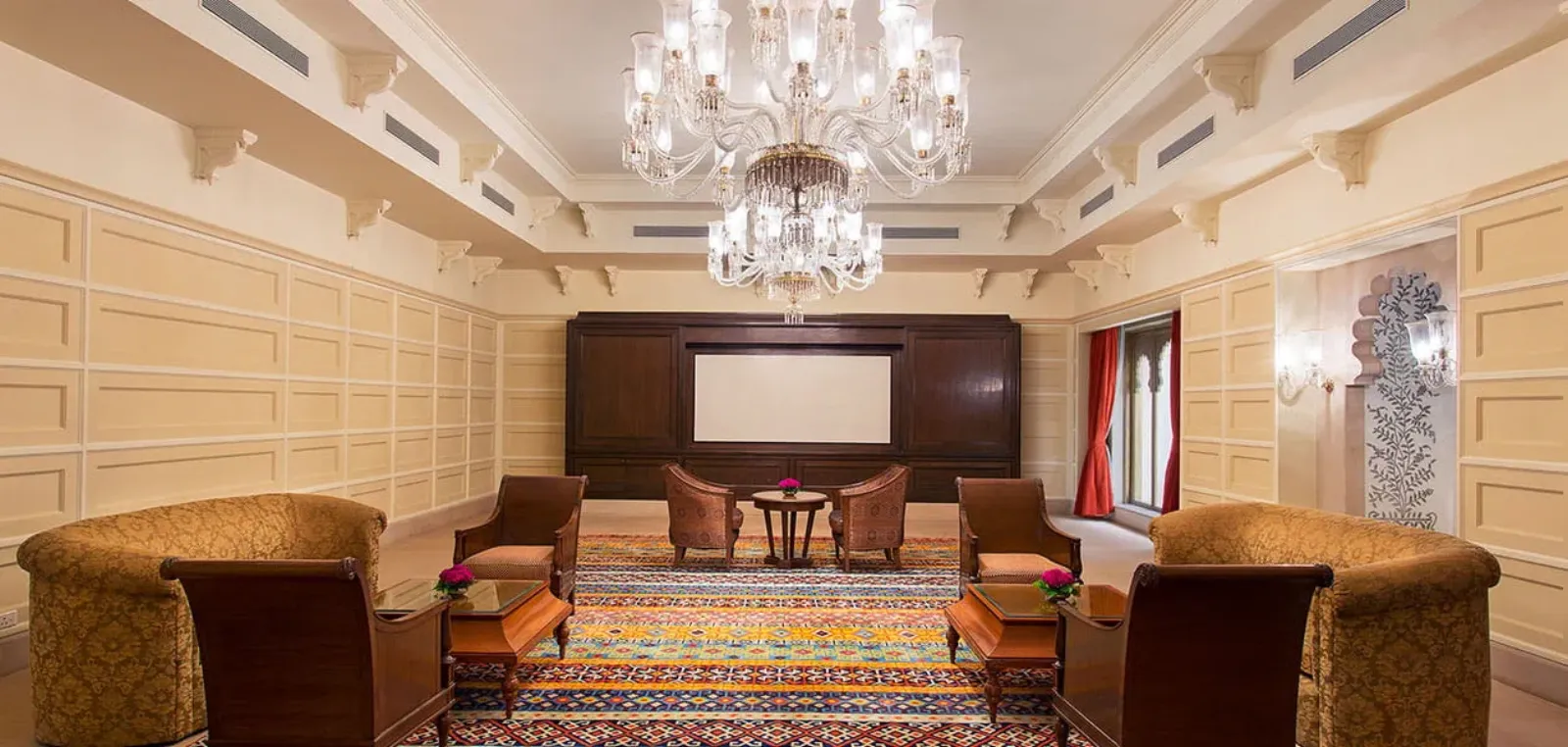 Chandra Mahal indoor event and banquet hall at The Oberoi Udaivilas Udaipur