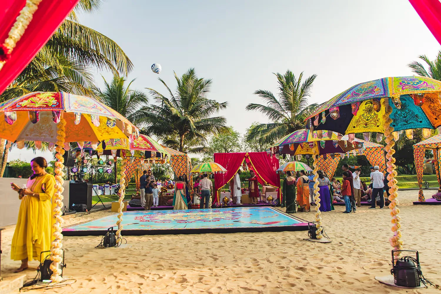Wedding decor detail at Planet Hollywood Beach Resort Goa