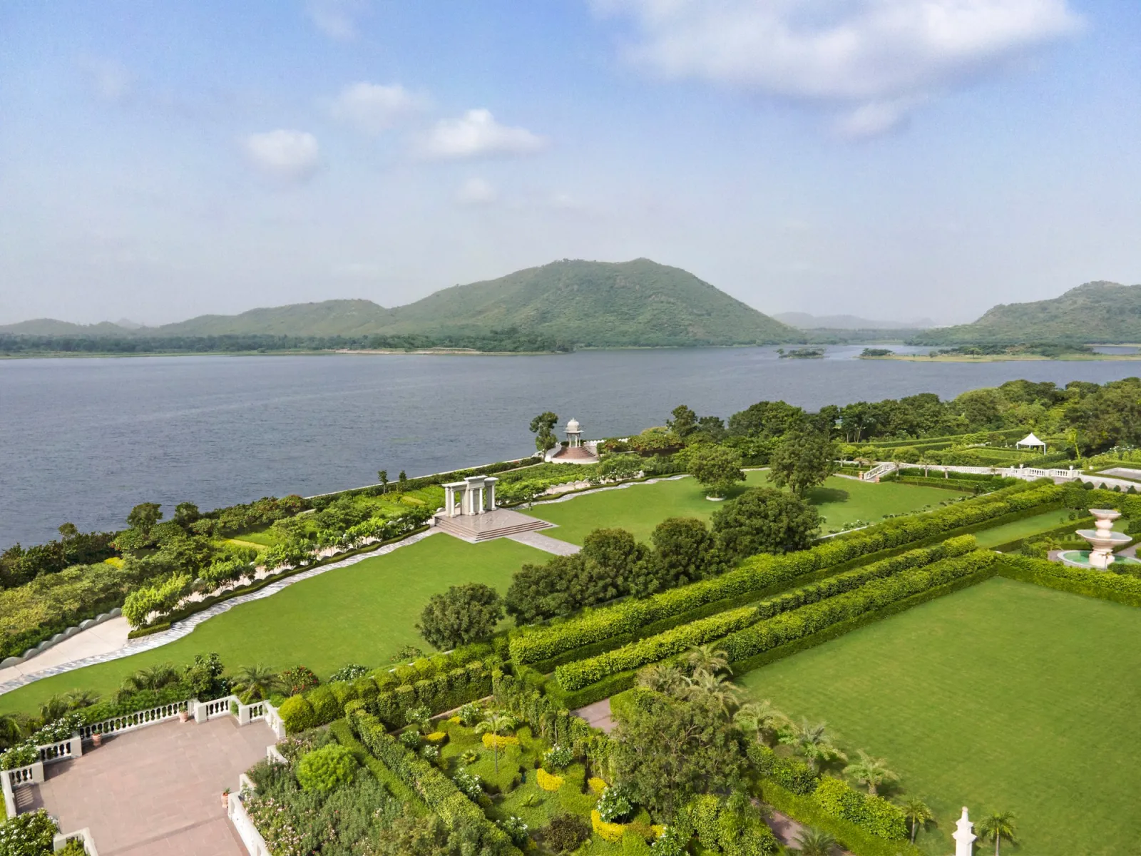 Indoor grand ballroom and event space at Raffles Udaipur