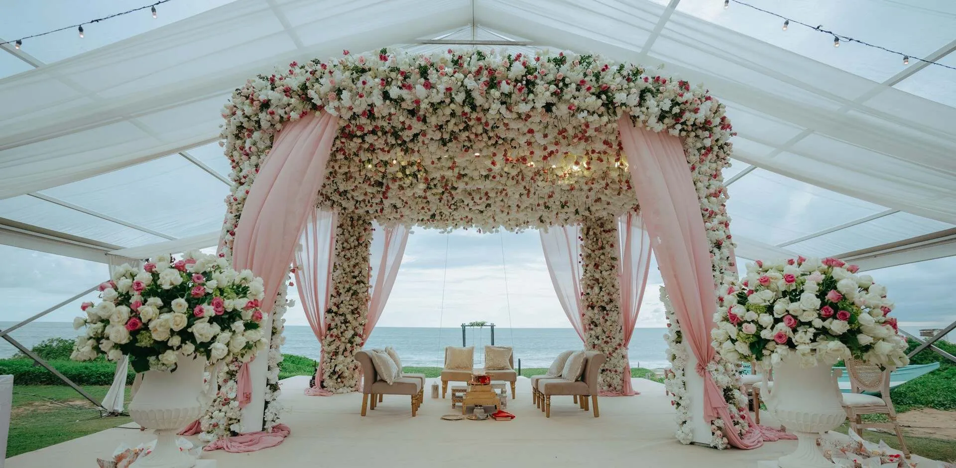Wedding planning and ceremony setting at Shangri-La Hambantota beachfront resort, Sri Lanka