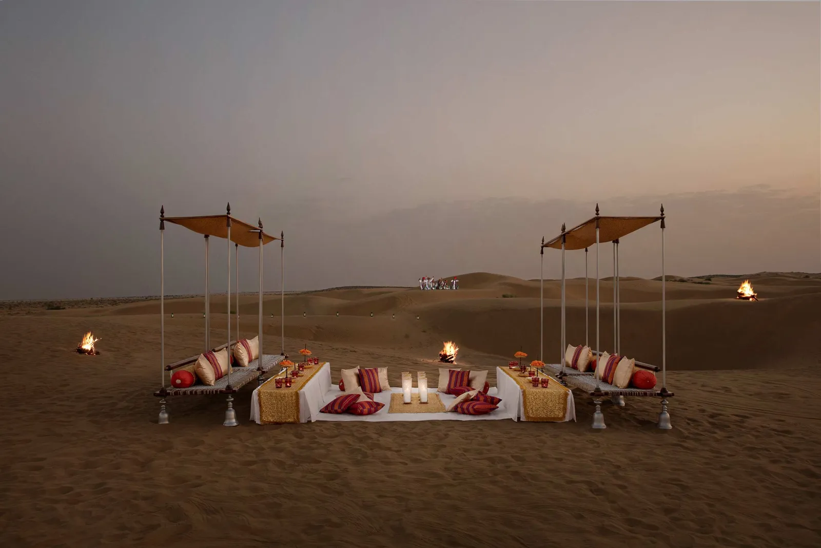 Lakeside celebration garden, the large outdoor wedding setting at Suryagarh Jaisalmer