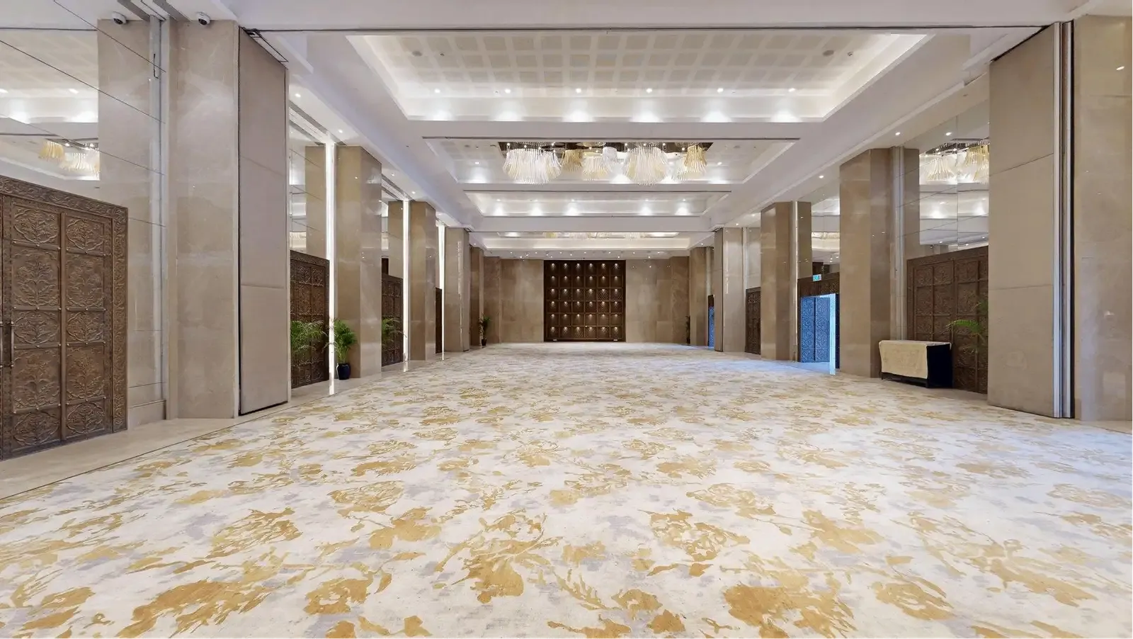 Grand Ballroom banquet setup at Taj Aravali Resort and Spa Udaipur