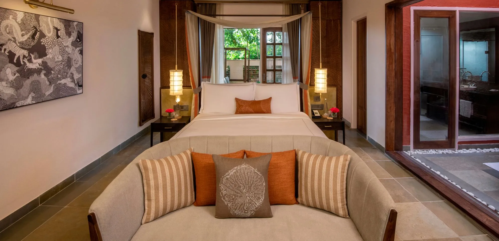 Luxury suite with private courtyard and plunge pool at Taj Sawai Ranthambore