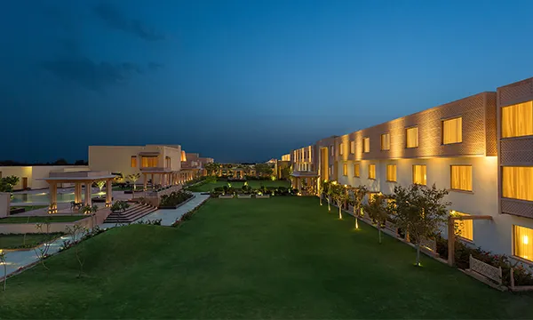 Welcomhotel by ITC Hotels Jodhpur exterior across its sprawling Shikargarh campus
